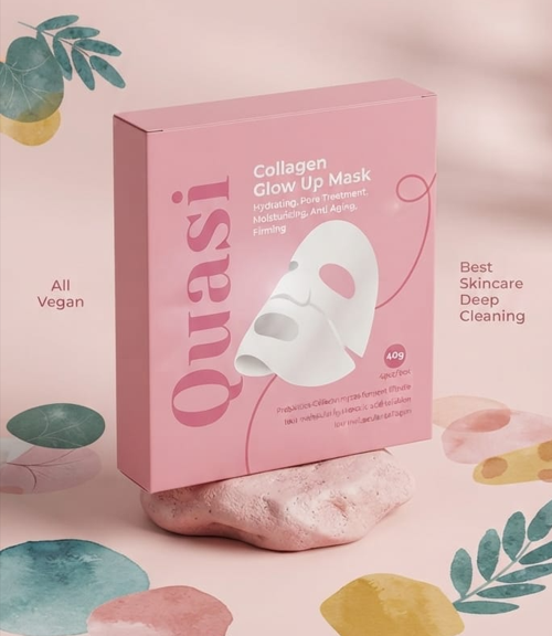Quasi Collagen Glow Up Mask – Hydrating Facial Sheet Mask for Moisture, Firming & Radiant Skin