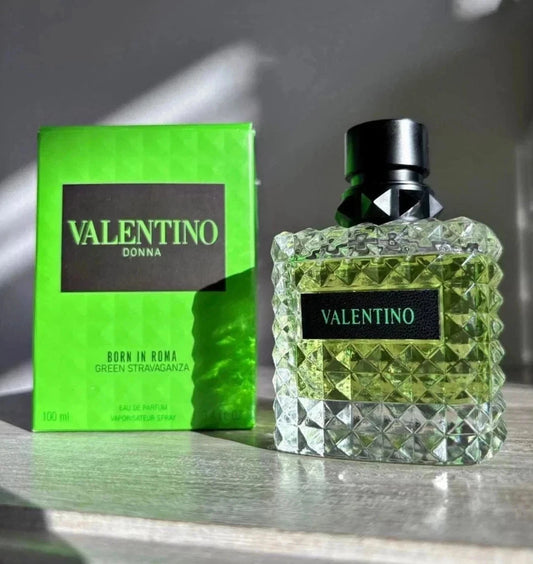 Valentino Donna Born In Roma Green Stravaganza Eau De Parfum 3.4 oz (100ml) | Women's Luxury Green Floral Fragrance | Long Lasting Designer Perfume