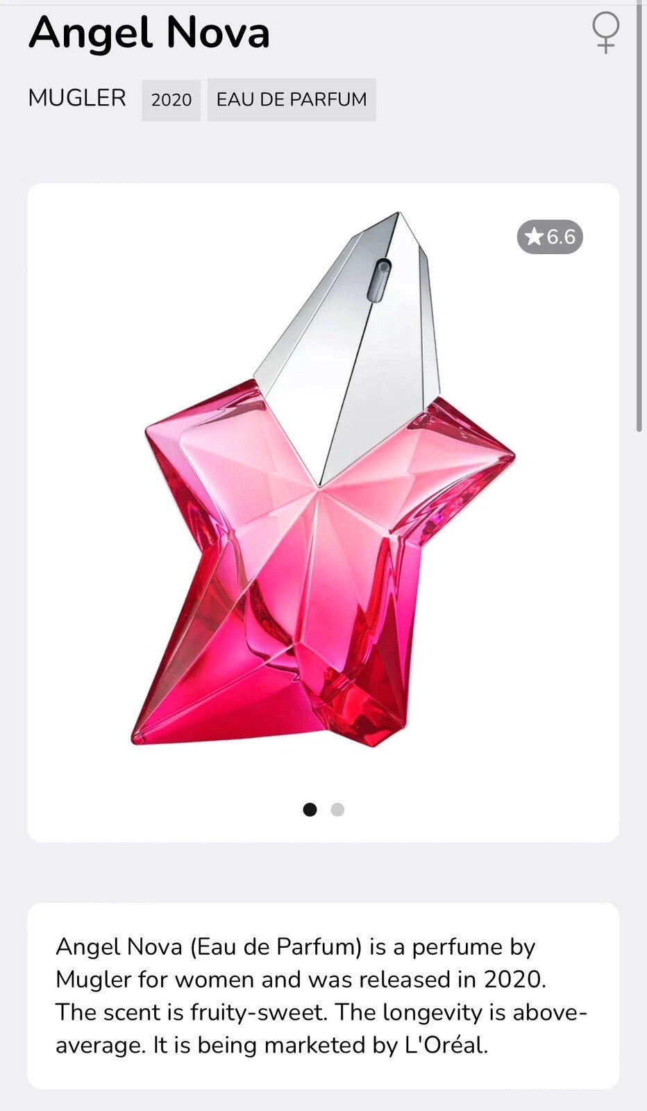 Thierry Mugler Angel Nova Eau De Parfum for Women 3.3 oz (100ml) Refillable Star Bottle | Luxury Fruity Floral Perfume | Designer Fragrance