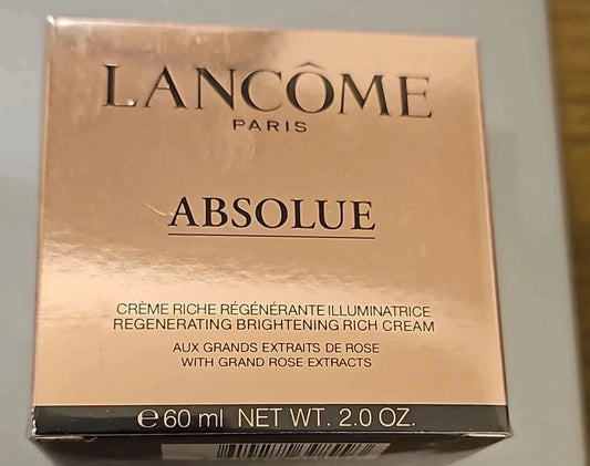 Lancôme Absolue Revitalizing Brightening Rich Cream 2 oz (60ml) | Luxury Anti-Aging Face Moisturizer | Radiance Boosting Skincare Cream | Authentic