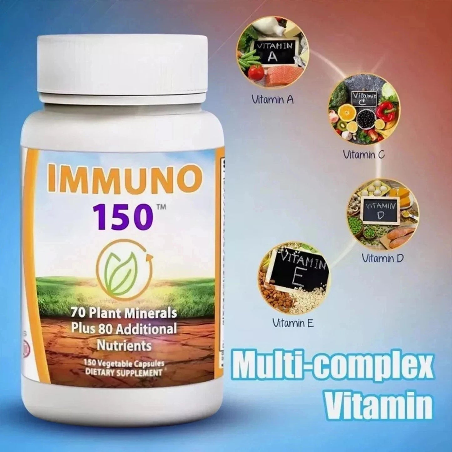 IMMUNO 150 Immune Booster 150 Capsules | Daily Defense & Immune Support Supplement | 1 Bottle