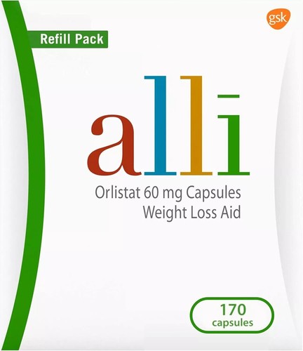 alli 60 mg Orlistat Capsules 170 Count Weight Loss Aid