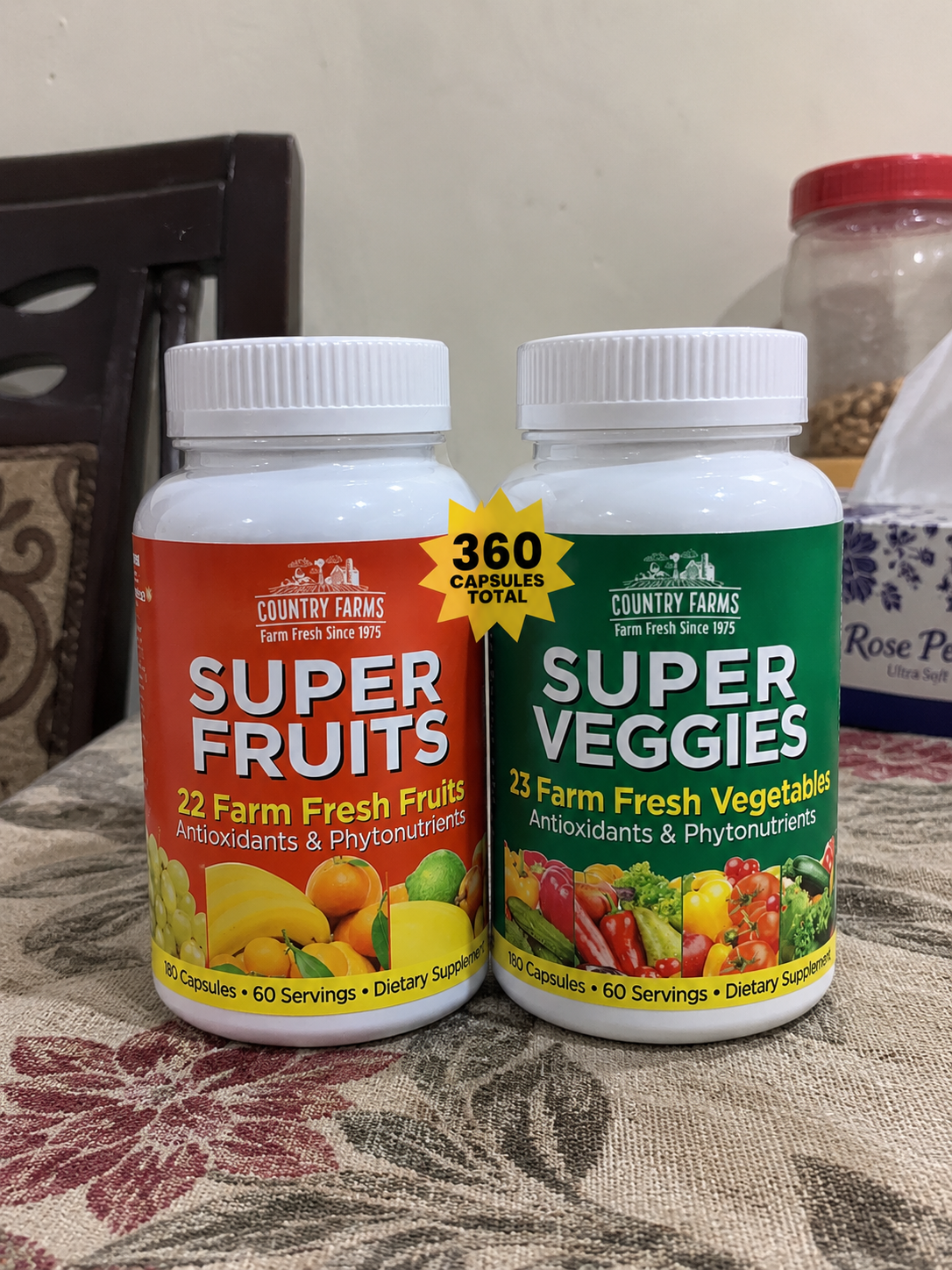 Country Farms Super Fruits & Super Veggies – 2 Pack, 180 Capsules Each
