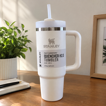 STANLEY Quencher H2.0 Tumbler 30 oz – FlowState Insulated Travel Cup with Handle & Straw