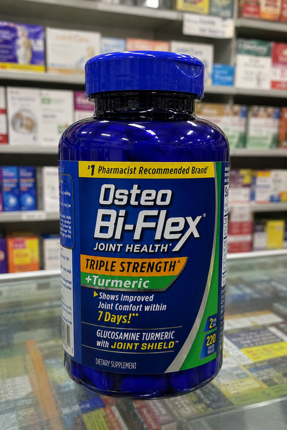 Osteo Bi-Flex Triple Strength + Turmeric Joint Health Supplement – 220 Coated Tablets