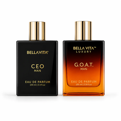 BellaVita Luxury Sigma Male Duo – CEO Man & G.O.A.T. Man – 2 x 100ml Eau de Parfum Set