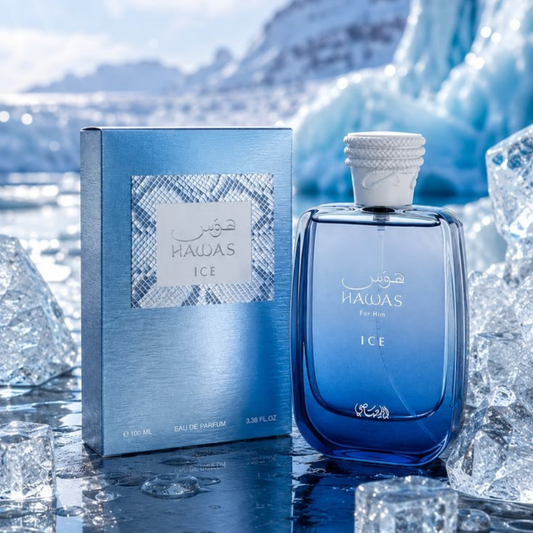 Rasasi Hawas Ice – 3.4 oz (100ml) Eau de Parfum Spray for Men