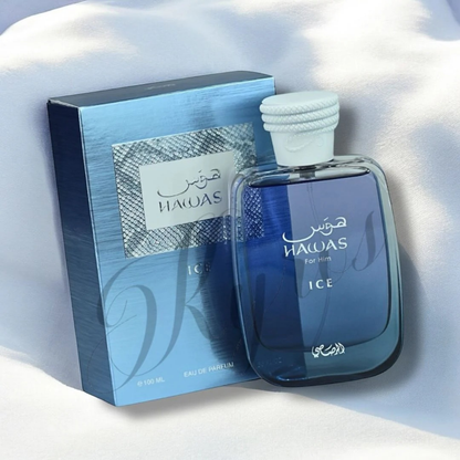 Rasasi Hawas Ice – 3.4 oz (100ml) Eau de Parfum Spray for Men