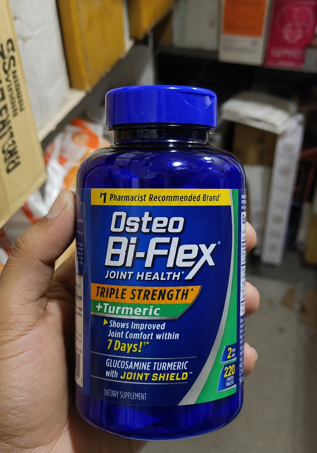 Osteo Bi-Flex Triple Strength + Turmeric Joint Health Supplement – 220 Coated Tablets