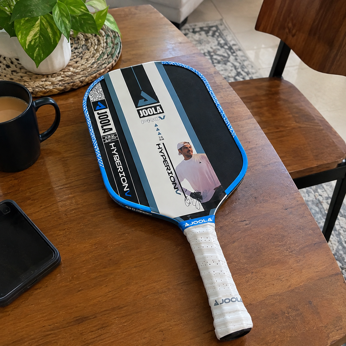 JOOLA Hyperion Pro V 16mm Pickleball Paddle – Bolt Blue | Ben Johns Signature