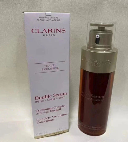 Clarins Double Serum Anti Aging Face Serum Hydric Lipidic 3.3FL 100ml Light New