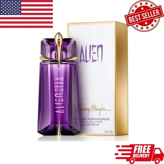 Thierry Mugler Alien Eau De Parfum Spray 3.0 oz (90ml) for Women | Luxury Floral Amber Fragrance | Long Lasting Perfume | New In Box with Free Shipping