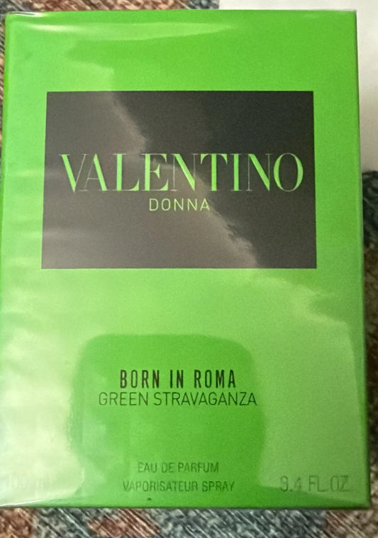Valentino Donna Born In Roma Green Stravaganza Eau De Parfum 3.4 oz (100ml) | Women's Luxury Green Floral Fragrance | Long Lasting Designer Perfume