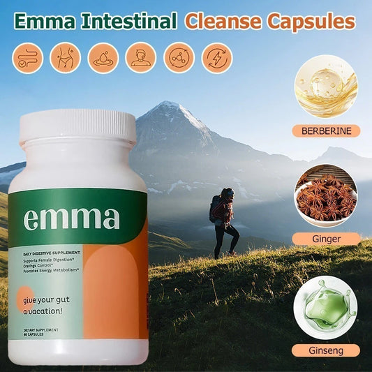 Emma Relief Gut Health Supplement 60 Capsules | Digestive Support Formula for Bloating & Gut Balance | Daily Wellness Supplement