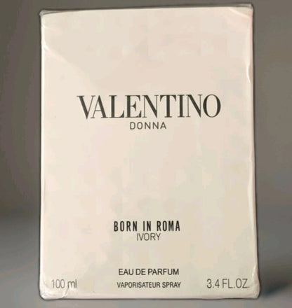 Valentino Donna Born In Roma Ivory Eau De Parfum for Women 3.4 oz (100ml) | Luxury Floral Woody Vanilla Perfume | New & Authentic Designer Fragrance