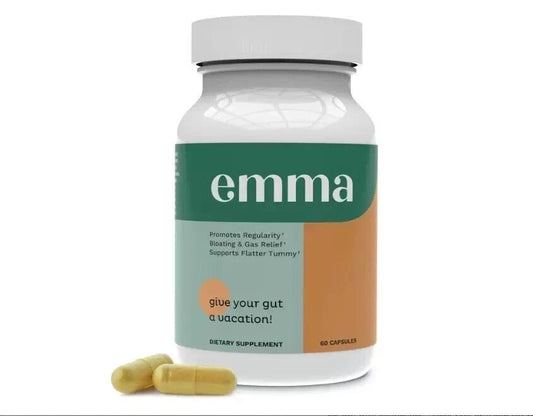 Emma Relief Gut Health Supplement 60 Capsules | Digestive Support Formula for Bloating & Gut Balance | Daily Wellness Supplement