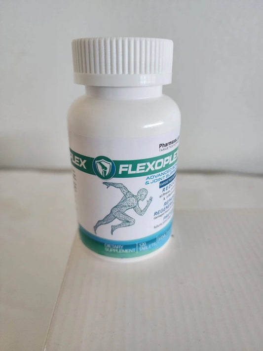 PharmaxaLabs Flexoplex Advanced Bone & Joint Support 120 Tablets | Joint Mobility & Flexibility Supplement | Daily Bone Health Formula