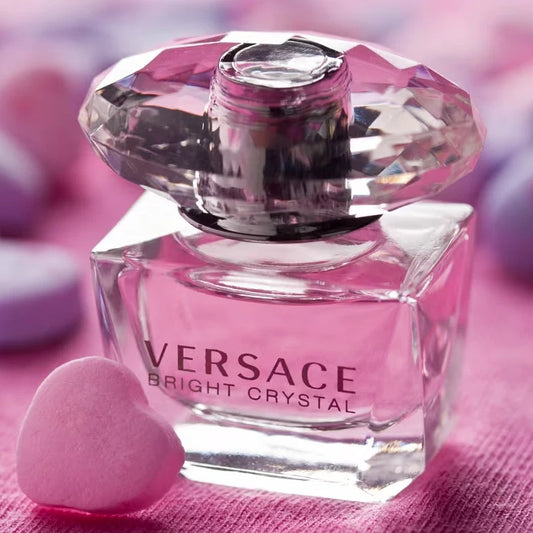 Versace Bright Crystal Eau De Toilette Mini 0.17 oz (5ml) for Women | Travel Size Floral Fruity Perfume | Luxury Designer Fragrance
